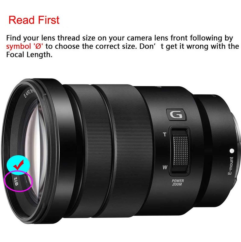 ULBTER 72mm Lens Cap Cover with Keeper for Sony E PZ 18-105mm F4 G OSS Lens for Sony Alpha a6600 a6500 a6400 a6300 a6100 a6000 a5100 a5000 Camera,ULBTER Lens Cap & Lens Cover Leash- 2 Pack - Image 2